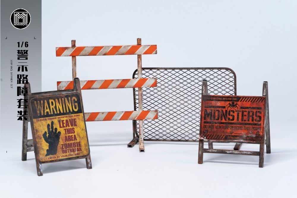 MMMToys Warning Barrier 1/6 Scale Metal Accessory Set for Sixth-Scale Figures - View 3