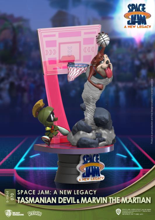 Beast Kingdom Space Jam: A New Legacy D-Stage DS-070 Tasmanian Devil and Marvin the Martian Statue - View 6