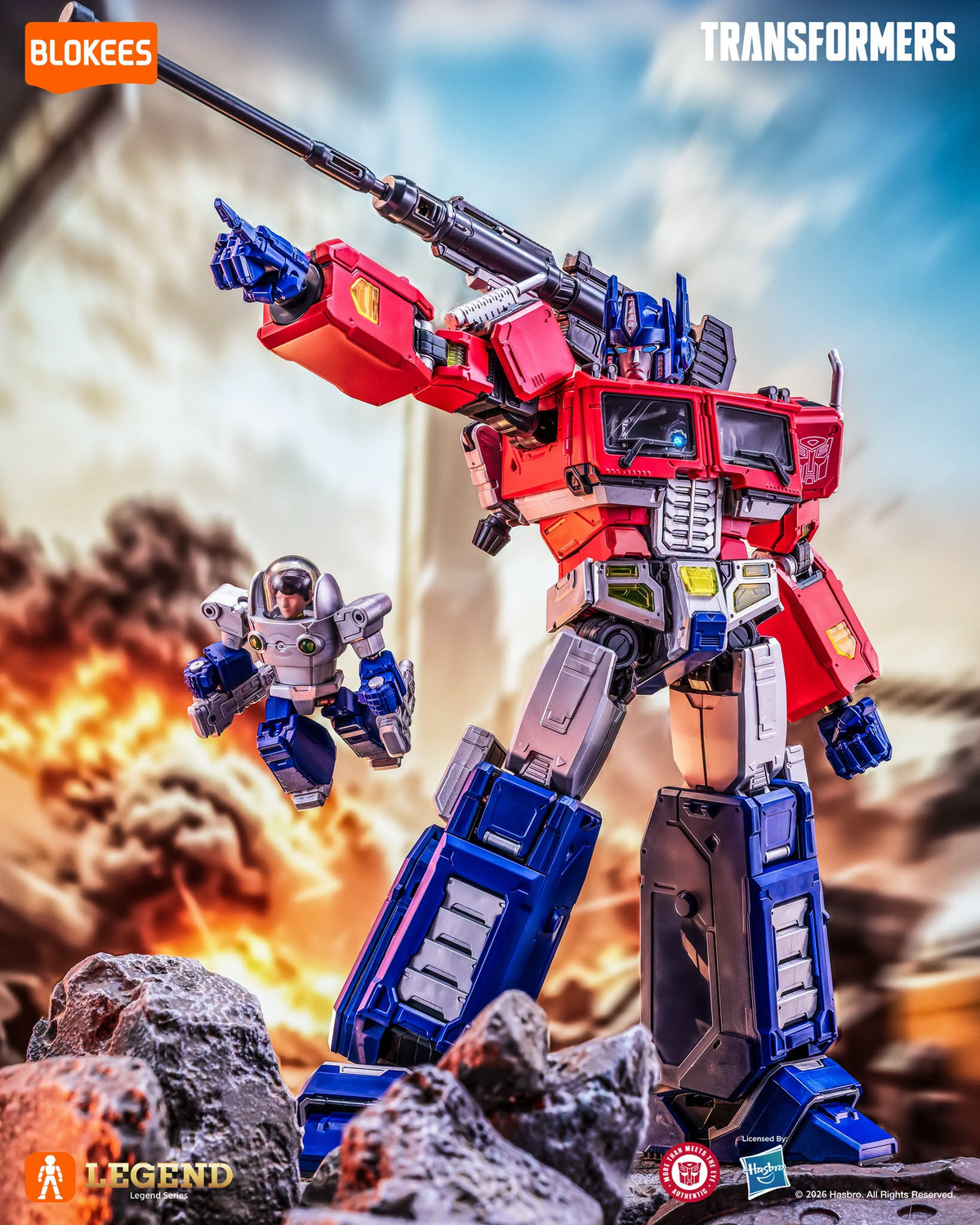 Blokees Transformers Action Edition 07 Optimus Prime (Ver.Evo) 7.9-Inch Model Kit - View 4