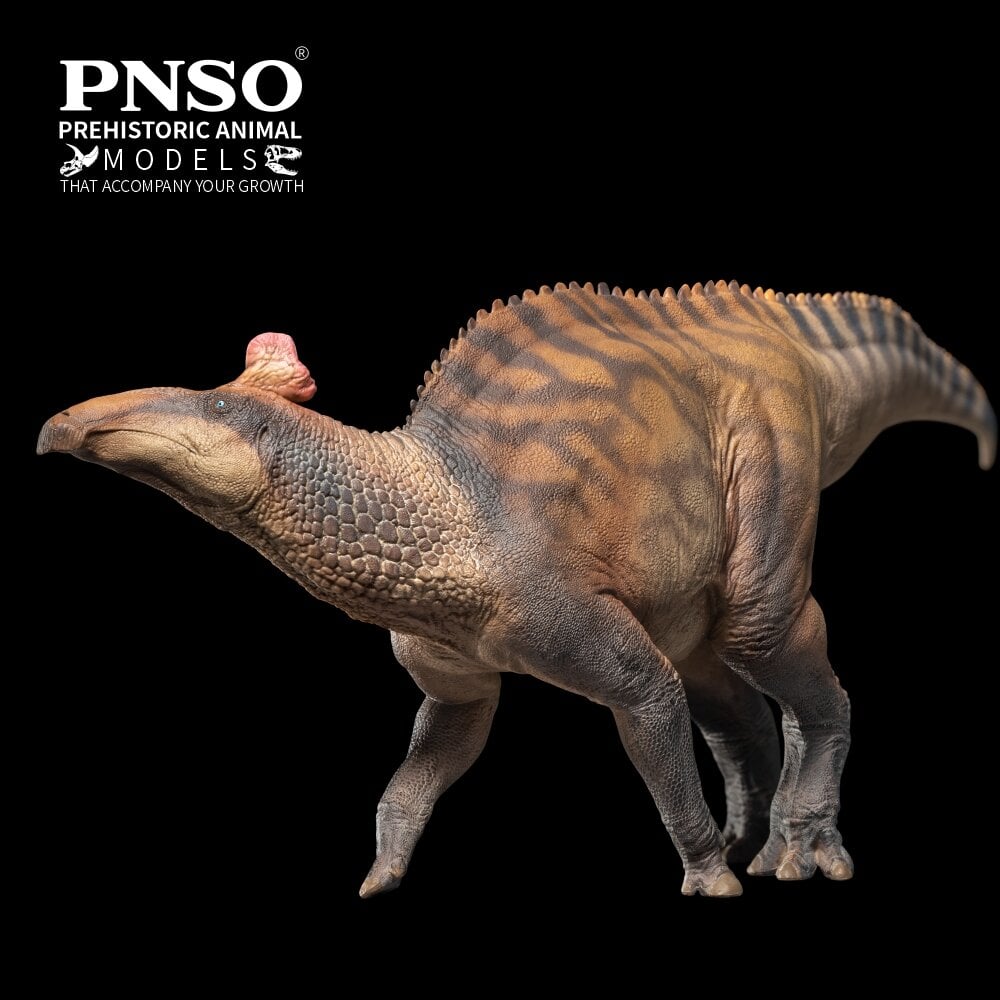 PNSO Prehistoric Art Models Zabad the Edmontosaurus PVC Dinosaur Figure - View 4