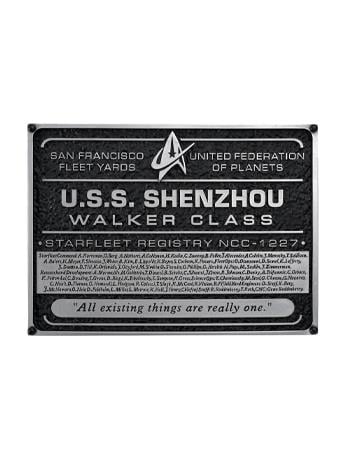 Master Replicas Group Star Trek: Discovery U.S.S. Shenzhou Resin Dedication Plaque, 8.7 Inches