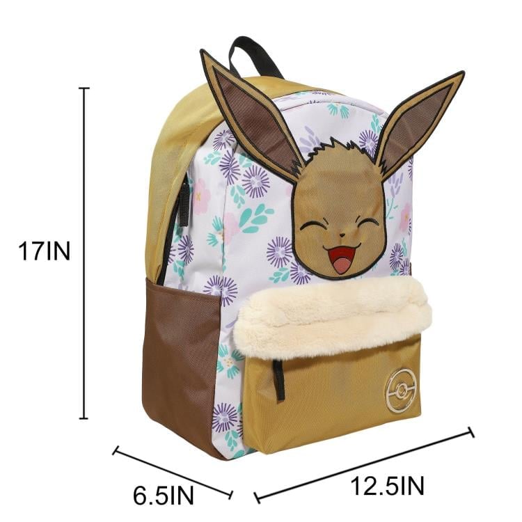 Bioworld Pokemon Eevee 17-Inch Backpack in Poly Fabric - View 9