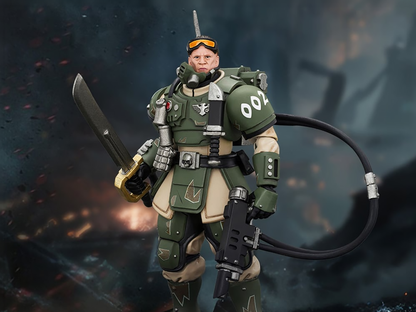JoyToy Warhammer 40,000 Astra Militarum Kasrkin 7 with Hot-shot Laspistol and Power Sword 1/18 Scale Action Figure - View 2