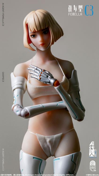 GUKE AI Agent Femella C3 Solid Color Edition 1/12 Scale 7-Inch Action Figure - View 29
