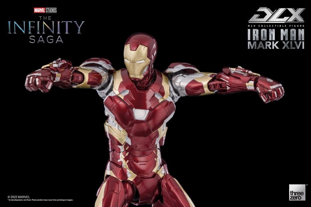 threezero Marvel Avengers: Infinity Saga DLX Iron Man Mark 46 1/12 Scale 7-Inch Action Figure - View 22