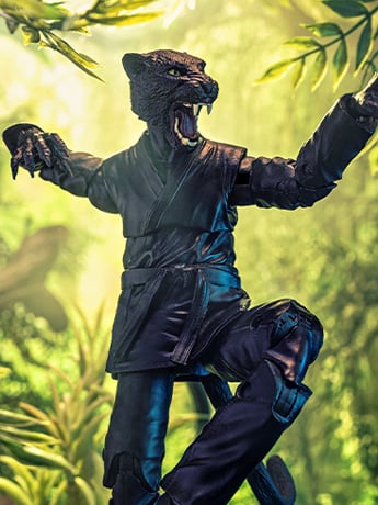 Icon Heroes Zoo Jitsu Fighters Paulo the Panther Black Gi Action Figure