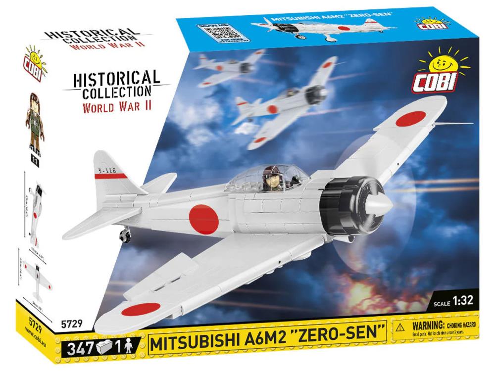 COBI Mitsubishi Historical Collection WWII A6M2 "Zero-Sen" 1/32 Scale Building Block Set - View 9