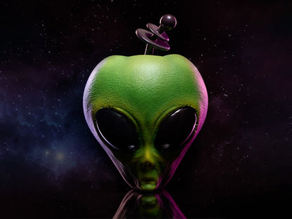 Sideshow Collectibles Alien Apple Green Variant 4-Inch Polystone Prop Replica - View 2
