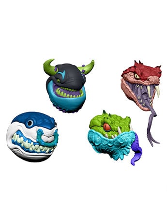 IgoStuff Monstors Heads Pack #1 Plastic Accessory Pack for Action Figures
