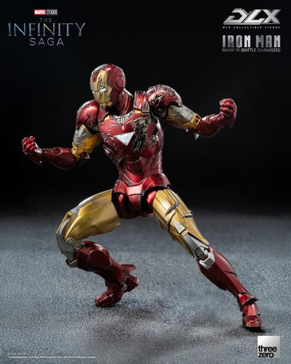 threezero Marvel Infinity Saga DLX Iron Man Mark 6 (Battle Damaged Ver.) 1/12 Scale 7-Inch Action Figure - View 7