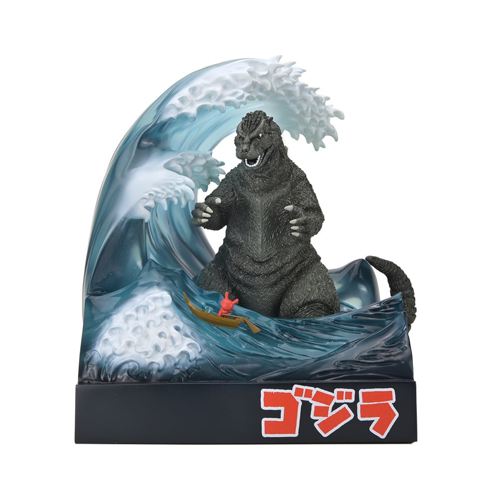 Kidrobot Godzilla in Wave with Dunny 8-Inch Resin Limited Edition Art Figure - View 3