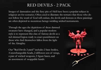 D13 Toys Biblical Adventures Demons Red Devils 1/12 Scale Figure Two-Pack - View 4