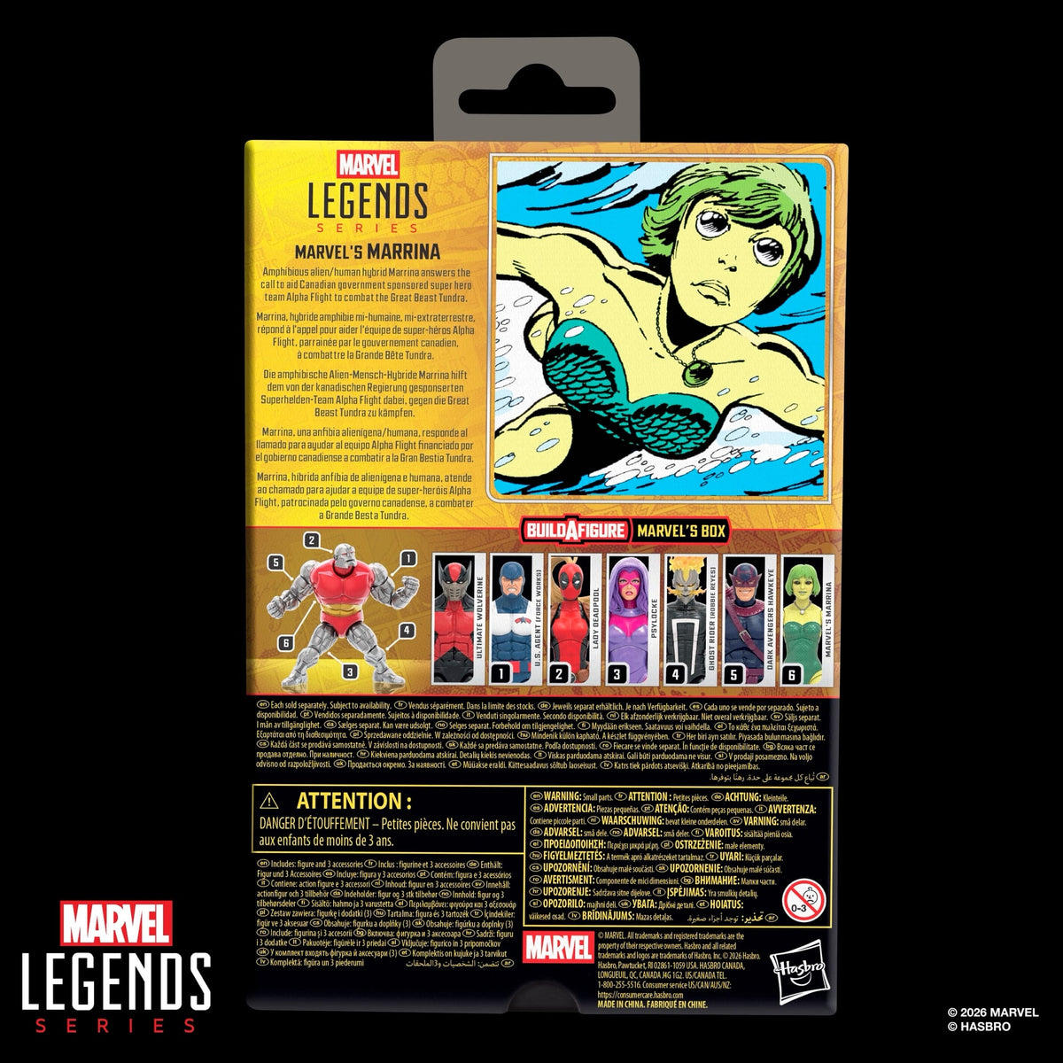 Hasbro Marvel Legends Alpha Flight Marrina Action Figure (Marvel's Box Build-A-Figure) - View 13