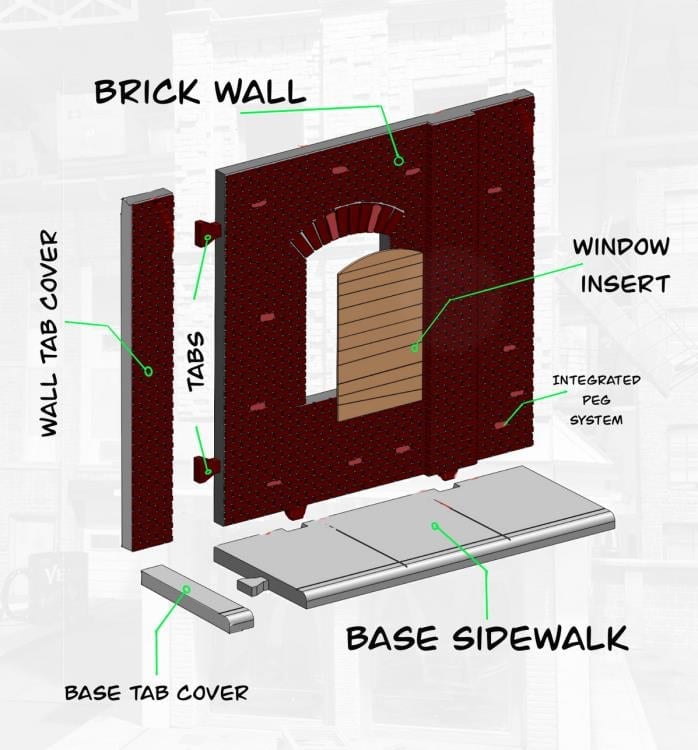 Dio-Bolic Studios Wall XD 1/12 Scale Plastic Diorama 5-Inch - View 7
