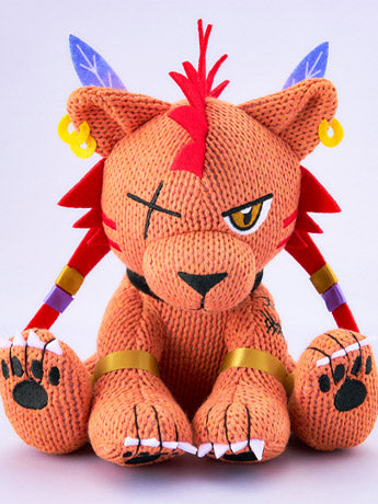 Square Enix Final Fantasy VII Remake Red XIII Knitted Plush, 8-Inch