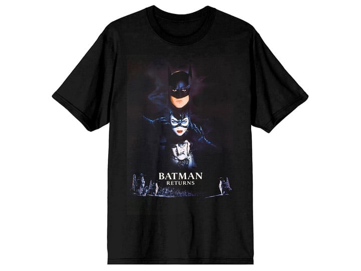 Bioworld DC Comics Batman Returns Poster T-Shirt with Batman Catwoman Penguin - View 2