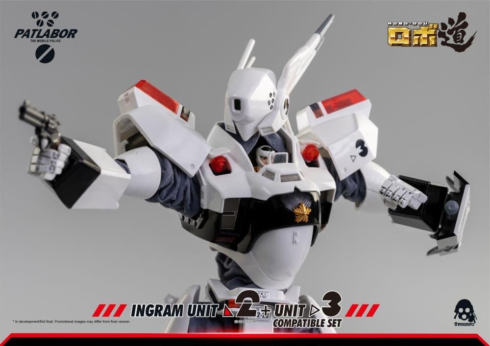 threezero Patlabor ROBO-DOU Ingram Unit 2 1/35 Scale Figure + Unit 3 Compatible Set - View 16