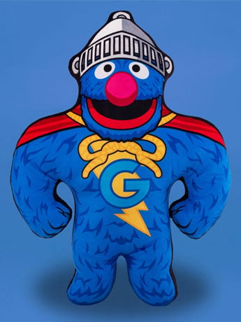 Uncanny Brands Sesame Street Bleacher Buddy Grover Superhero 22-Inch Plush