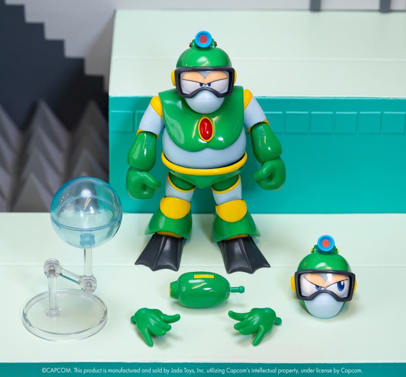 Jada Toys Mega Man Bubble Man Deluxe 1/12 Scale Action Figure - View 10