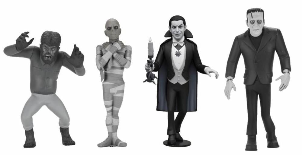 NECA Universal Monsters Toony Terrors Silver Screen Edition Set of 4 Figures - View 15