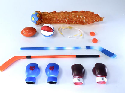 Happycat Industries Game On! Super Action Stuff Set B - Cats with Knives 2 Action Figure Accessory Set 1/12 Scale - View 5