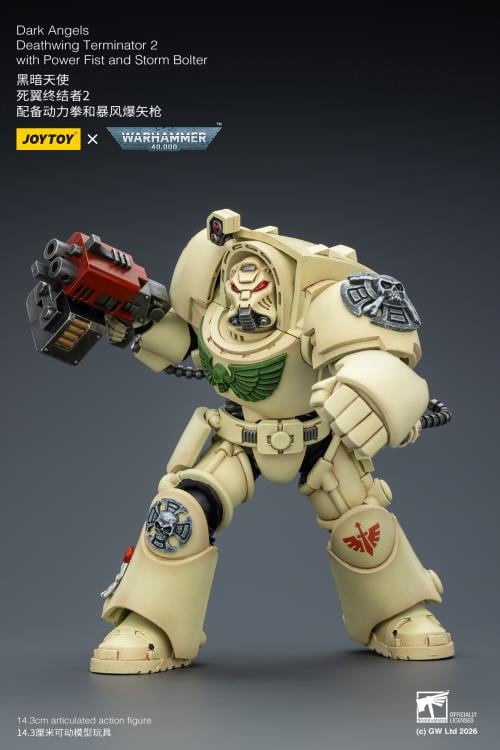 JoyToy Warhammer 40,000 Dark Angels Deathwing Terminator (Ver. 2) with Power Fist and Storm Bolter 1/18 Scale Action Figure - View 11