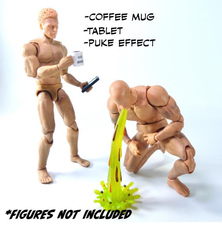 Happycat Industries Game On! Super Action Stuff Set B - Cats with Knives 2 Action Figure Accessory Set 1/12 Scale - View 12