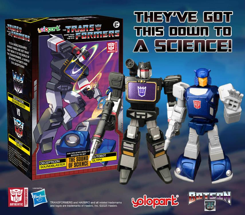 Yolopark Transformers Soundblaster vs. Glyph BotCon 2025 Exclusive Advanced Model Kit Set in Plastic - View 4