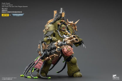 JoyToy Warhammer 40,000 Death Guard Lord of Virulence with Power Fist and Twin Plague Spewer 1/18 Scale Action Figure - View 8