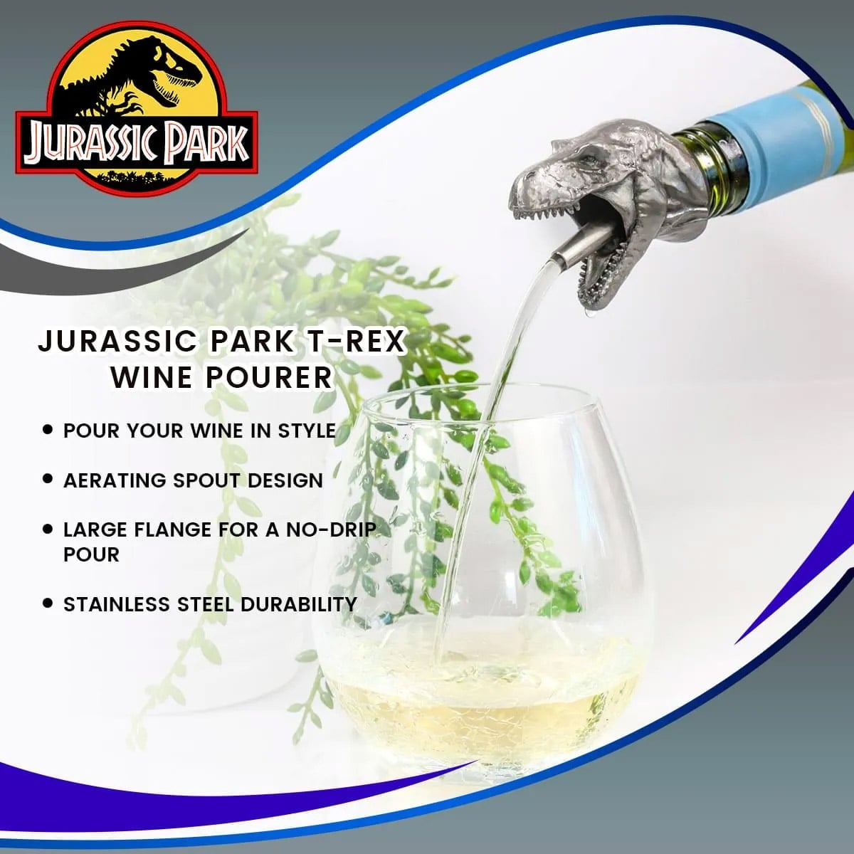 Surreal Entertainment Jurassic Park Tyrannosaurus Rex Wine Pourer - View 7