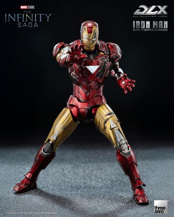 threezero Marvel Infinity Saga DLX Iron Man Mark 6 (Battle Damaged Ver.) 1/12 Scale 7-Inch Action Figure - View 4