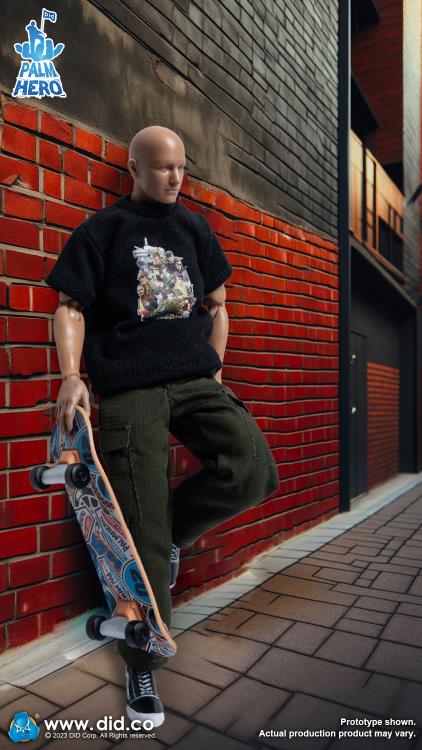 DiD Palm Hero Simply Fun Series The Skateboarder 1/12 Scale Action Figure - View 18