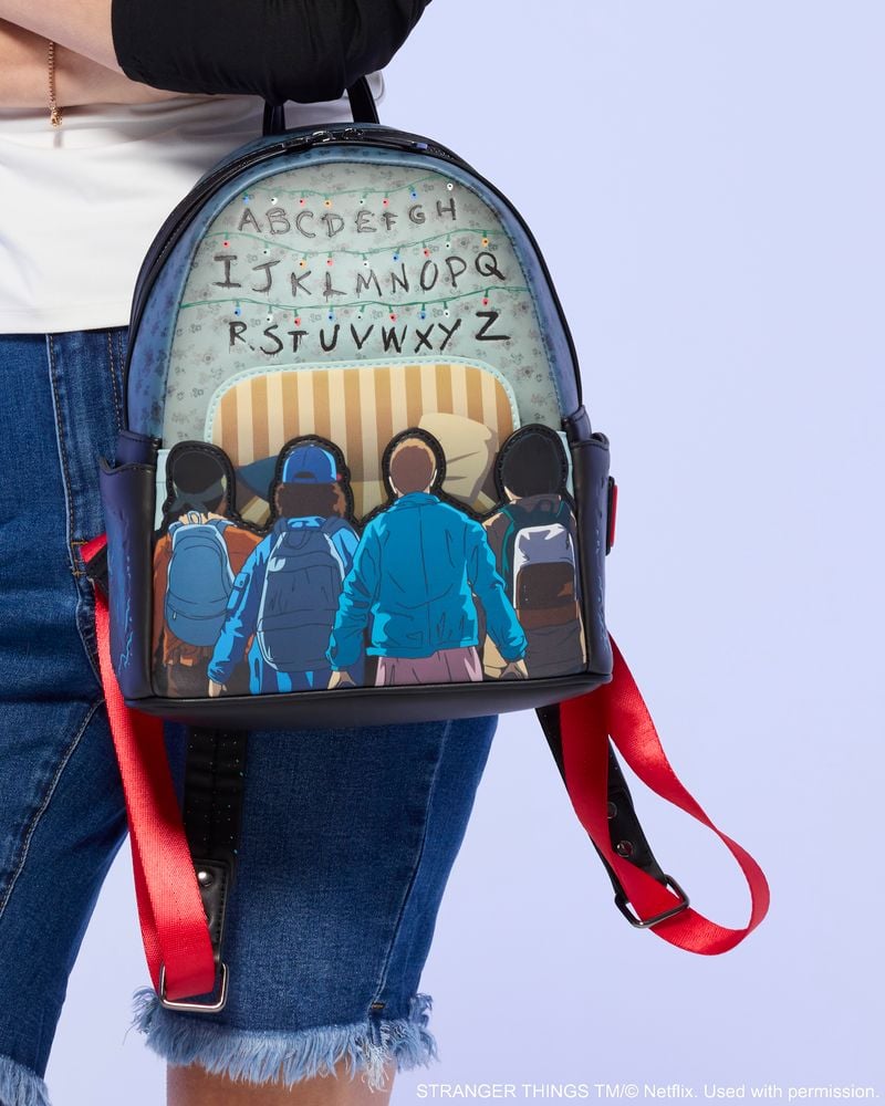 Loungefly Stranger Things 10th Anniversary Light-Up Mini Backpack with Eleven, Mike, Lucas, Dustin and Will - View 8