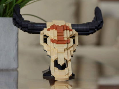 Brickcraft Yellowstone Steer Skull Display Building Set (12-Inch) - View 2