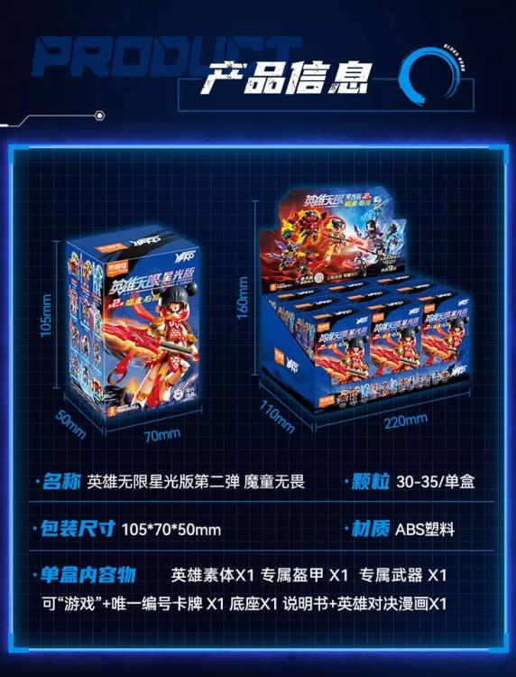 Blokees Hero Infinity Galaxy Version Turbo Vol.2 Fearless Demon Child Box of 9 Random Model Kits - View 7