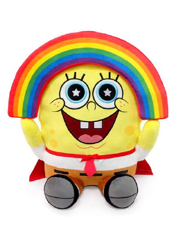 Kidrobot SpongeBob SquarePants SpongeBob with Rainbow HugMe 16-Inch Plush