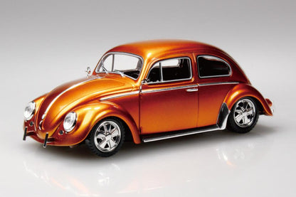 Aoshima Snap Kit No.20CU-MO Volkswagen Beetle Custom (Metallic Orange) 1/32 Scale Model Kit - View 6