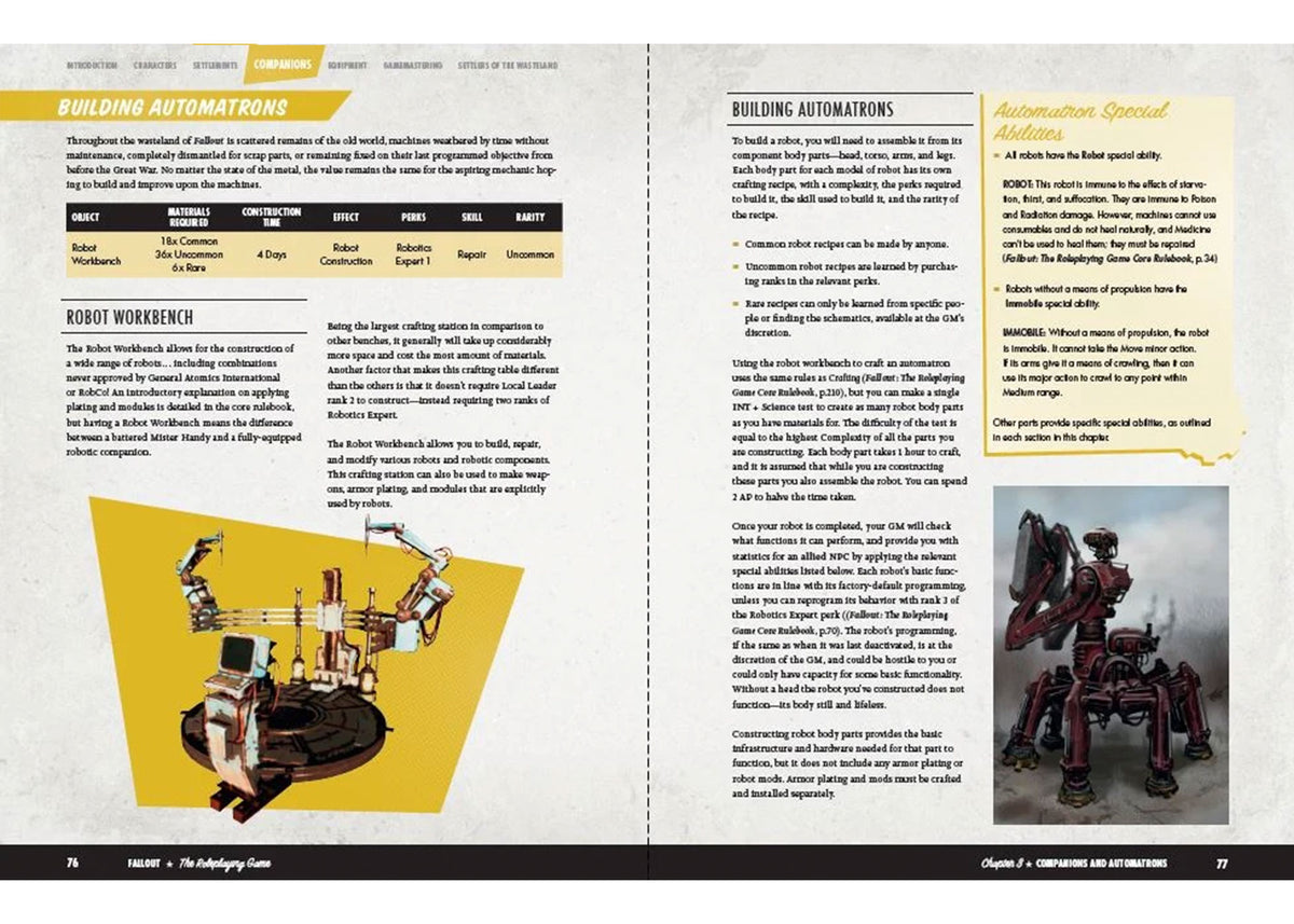 Modiphius Fallout: The Roleplaying Game Settler's Guide Book - View 7