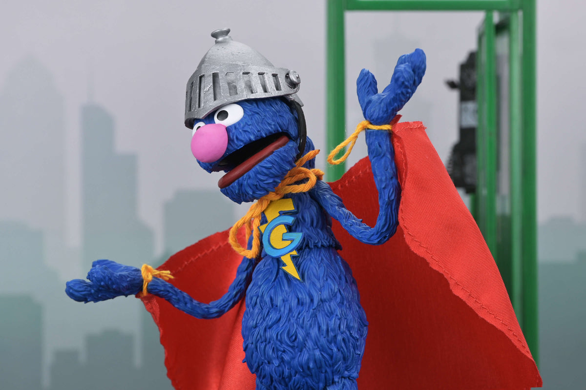 NECA Sesame Street Ultimate Super Grover Plastic Action Figure - View 8