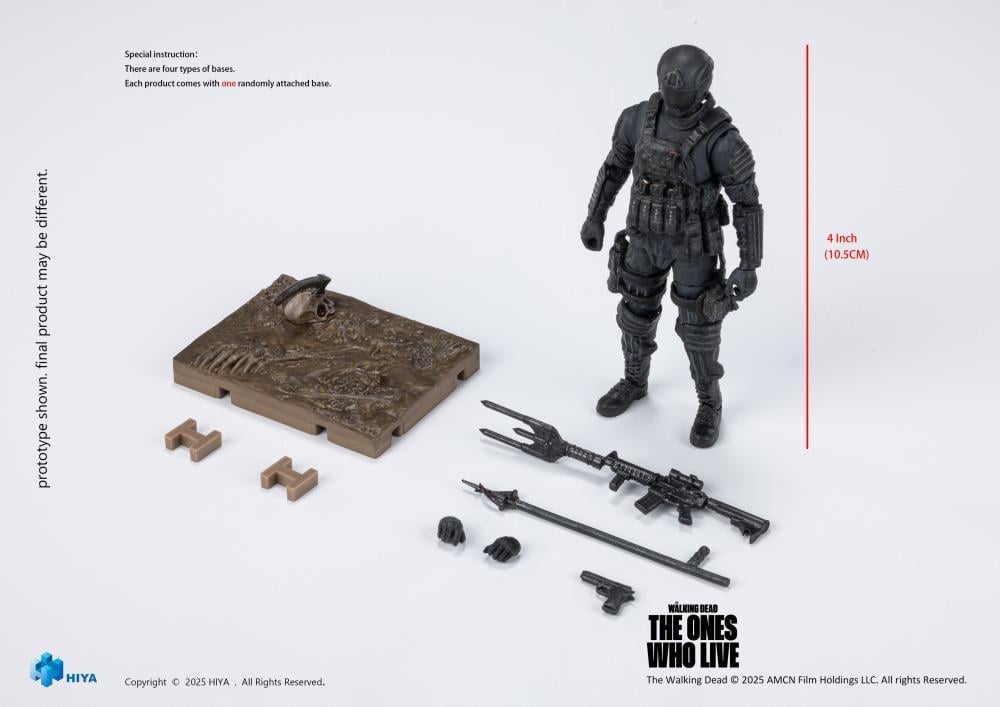 Hiya Toys The Walking Dead: The Ones Who Lived Exquisite Mini Series Civic Republic Military Soldier 1/18 Scale Action Figure - View 11
