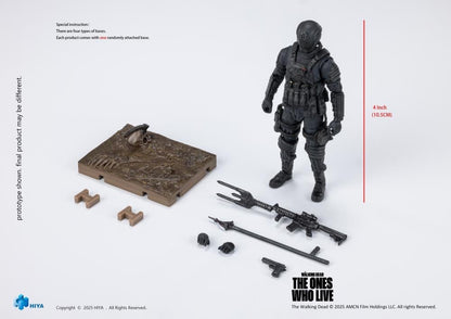 Hiya Toys The Walking Dead: The Ones Who Lived Exquisite Mini Series Civic Republic Military Soldier 1/18 Scale Action Figure - View 11