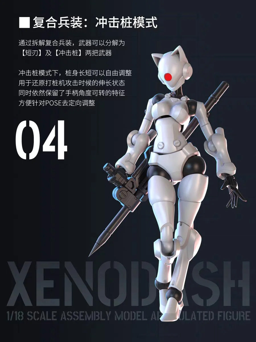 Sheik Mainland 3 Min Project Xenodash (Pink Ver.) 1/18 Scale Plastic Model Kit - View 7