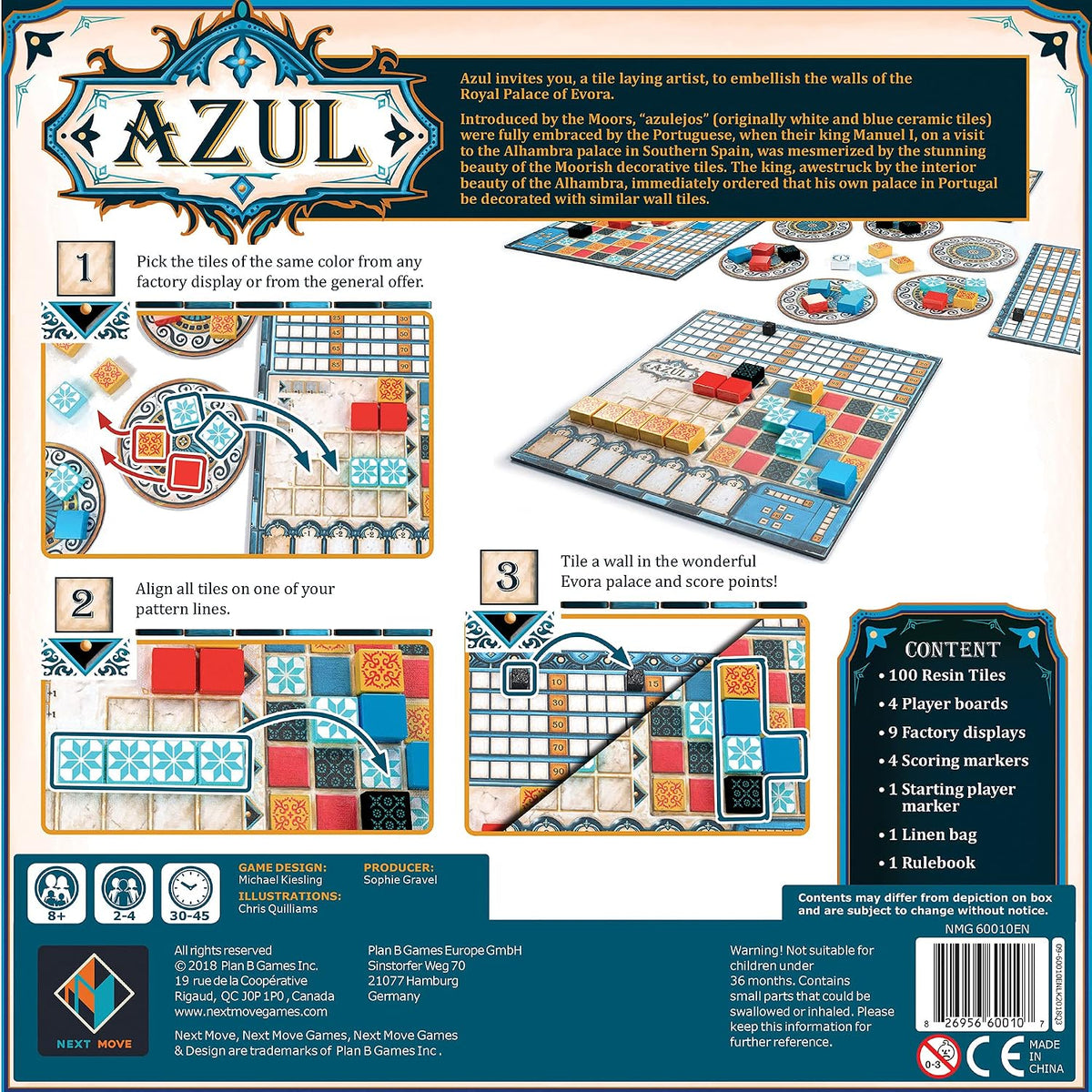 Next Move Games Azul Tile-Placement Board Game for Strategy Fans - View 3