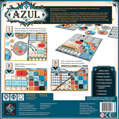 Next Move Games Azul Tile-Placement Board Game for Strategy Fans - View 3