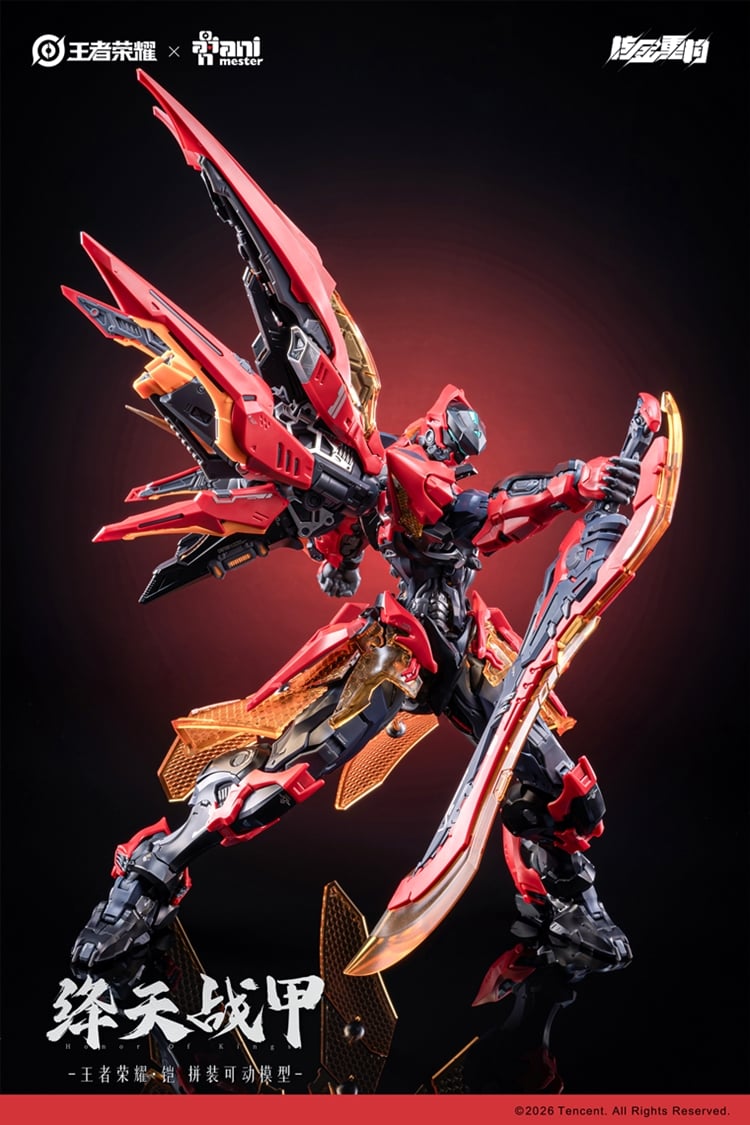 AniMester Honor of Kings Sun Kai (Crimson Sky Armor Ver.) 1/12 Scale Model Kit (With Bonus) - View 12