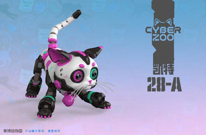 Sensmeta Cyber Zoo Cat28-A White and Black Ver. Limited Edition 4-Inch Action Figure - View 7
