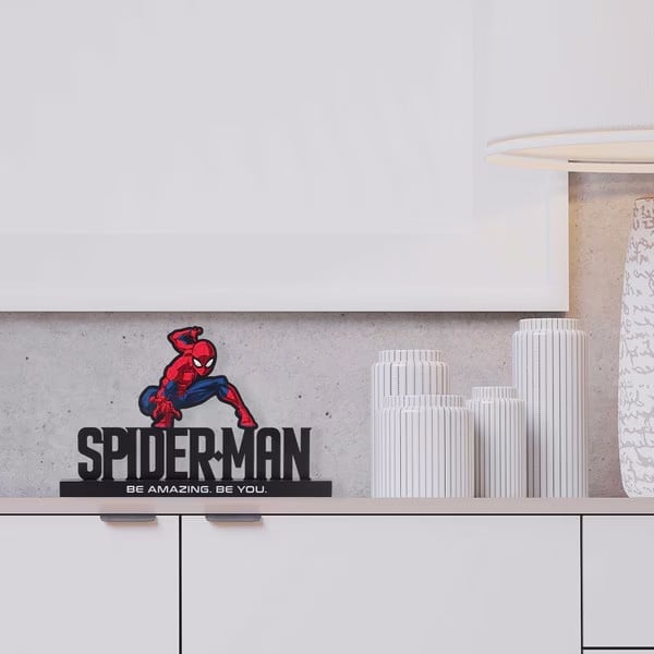 Open Road Brands Marvel Spider-Man Tabletop Decor in Metal and Wood - View 5