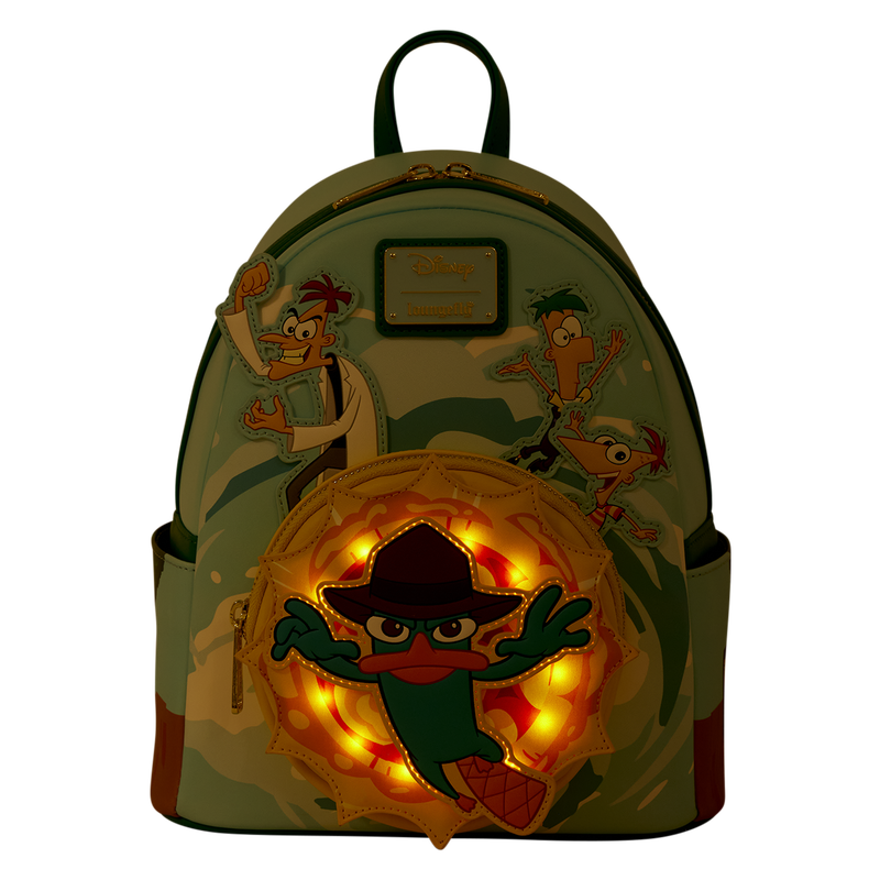 Loungefly Phineas and Ferb Light-Up Mini Backpack, 10.5-Inch - View 6