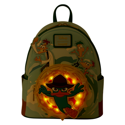 Loungefly Phineas and Ferb Light-Up Mini Backpack, 10.5-Inch - View 6