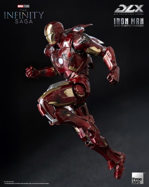 threezero Marvel Infinity Saga DLX Iron Man Mark 7 (Battle Damaged Ver.) 1/12 Scale 7-Inch Action Figure - View 6